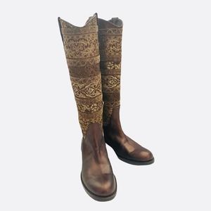 -SOLD-Donald Pliner Brown Western Boots Sz 6